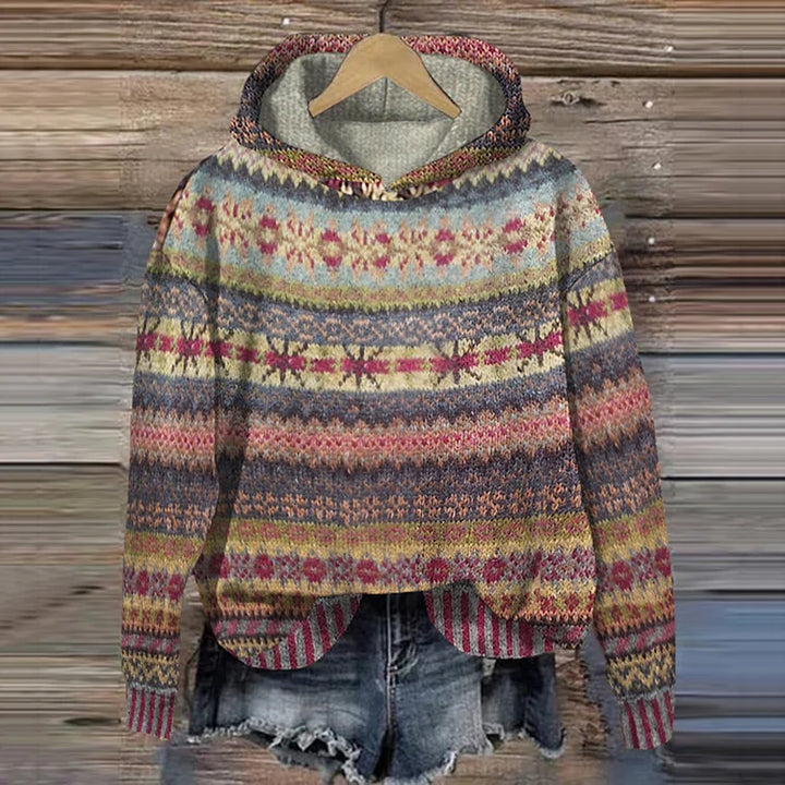 Gaby | Vintage Hoodie met Etnisch Patroon