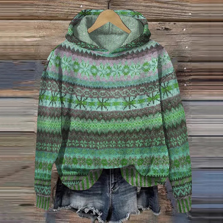 Gaby | Vintage Hoodie met Etnisch Patroon
