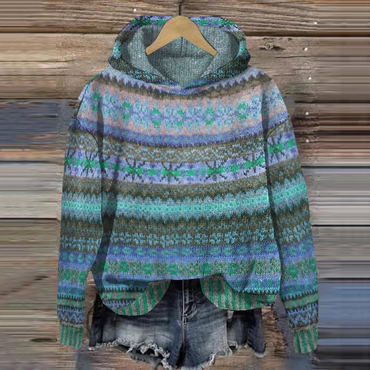 Gaby | Vintage Hoodie met Etnisch Patroon