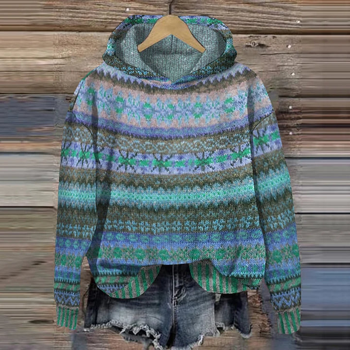 Gaby | Vintage Hoodie met Etnisch Patroon
