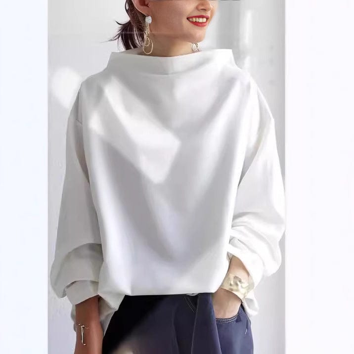 Lisa | Casual Top met Opstaande Kraag
