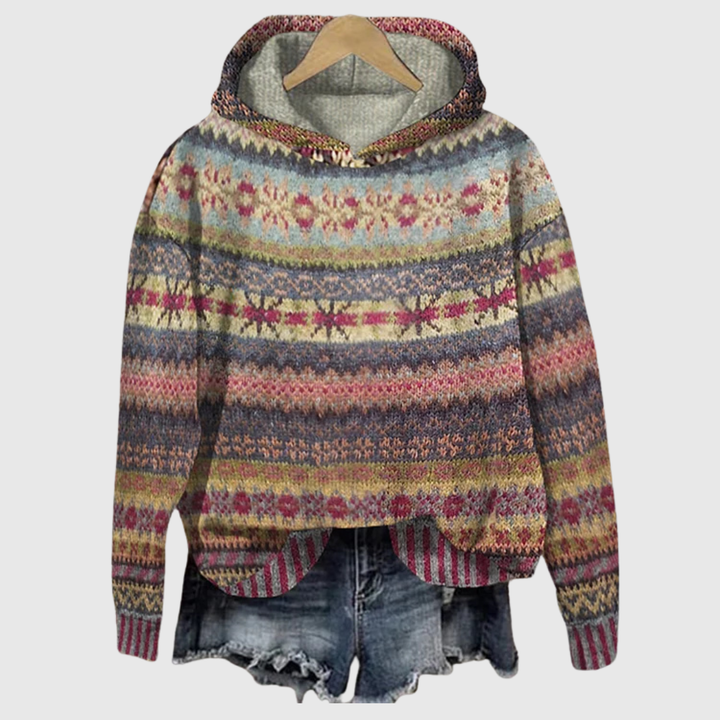 Gaby | Vintage Hoodie met Etnisch Patroon