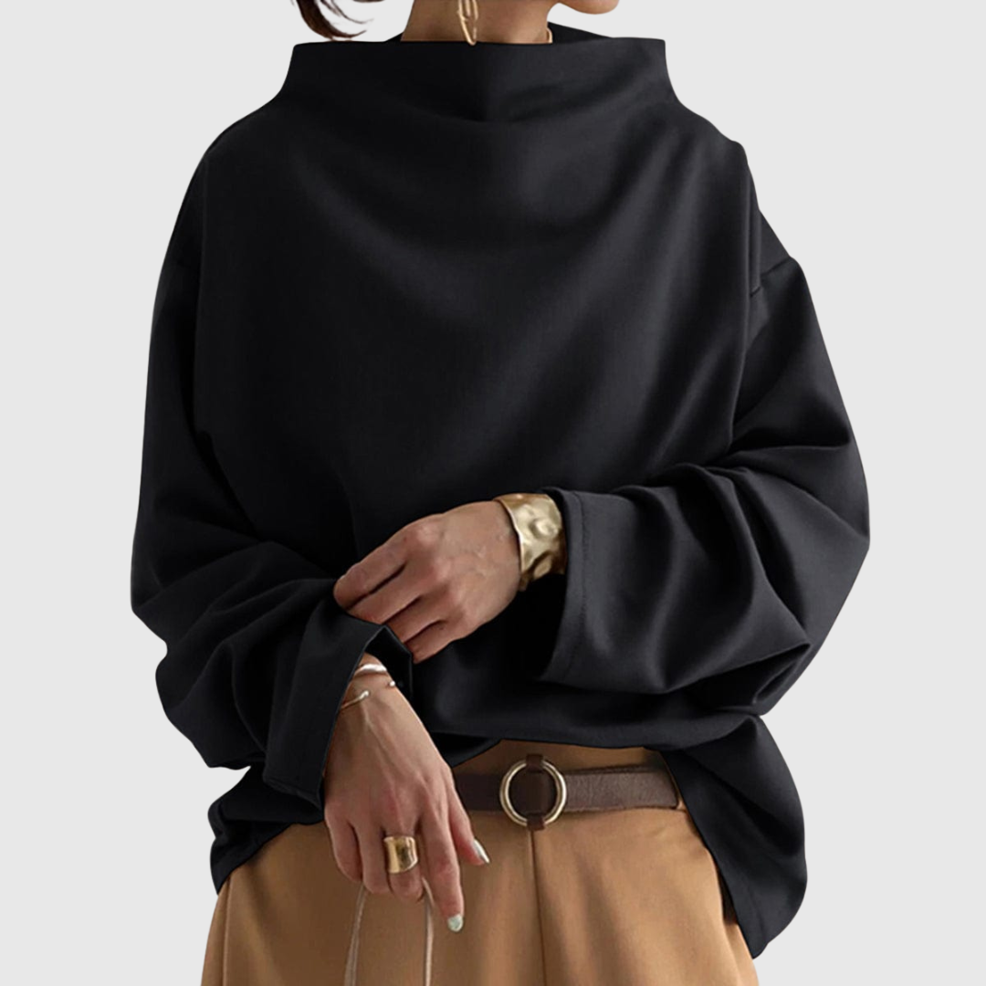 Lisa | Casual Top met Opstaande Kraag