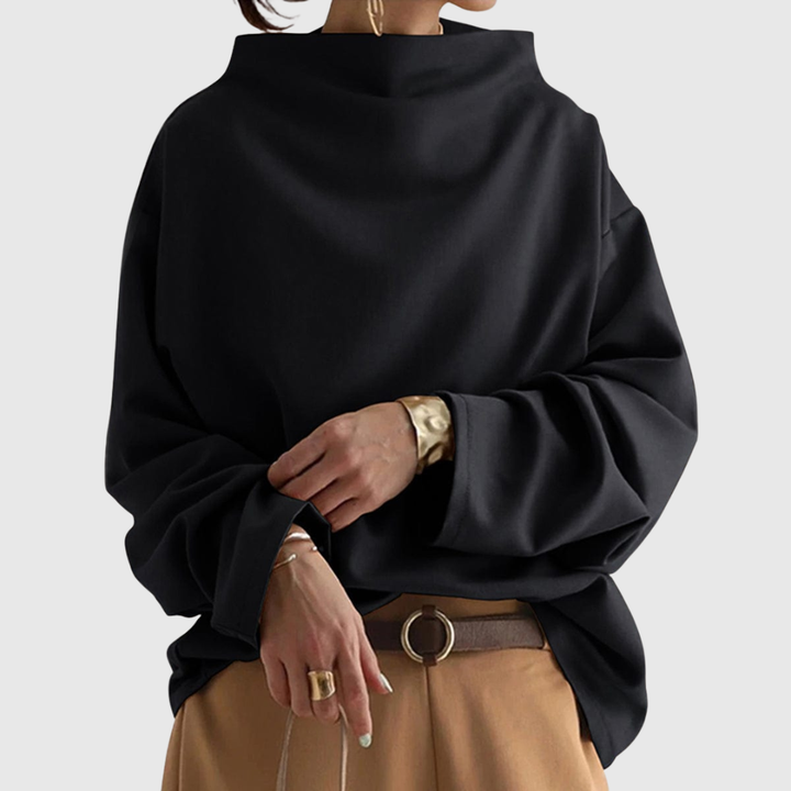 Lisa | Casual Top met Opstaande Kraag