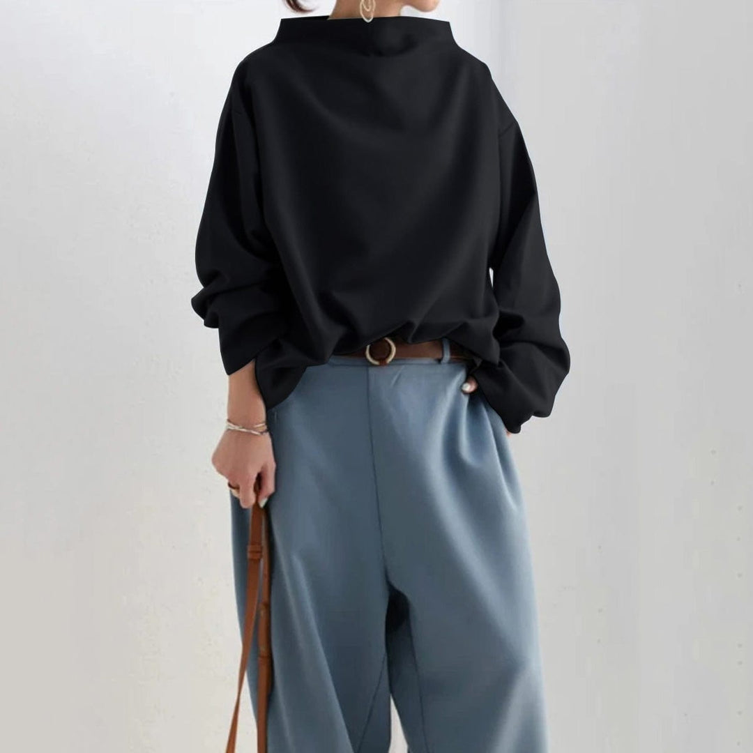 Lisa | Casual Top met Opstaande Kraag
