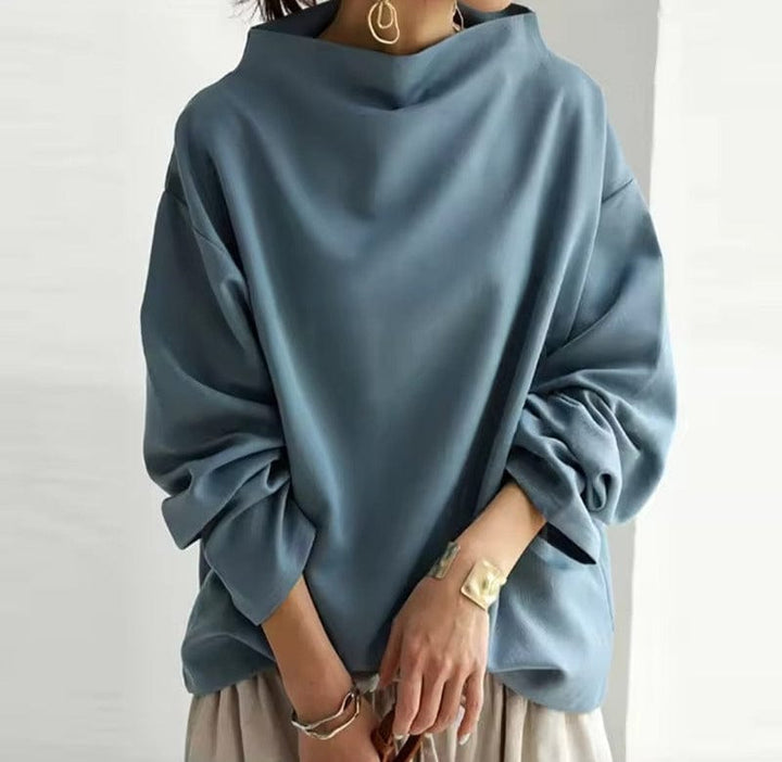 Lisa | Casual Top met Opstaande Kraag